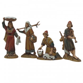 Pastori in Plastica 8 Pezzi Assortiti 10 cm