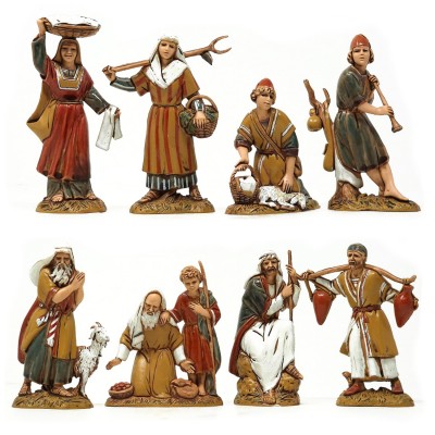 Pastori in Plastica 8 Pezzi Assortiti 10 cm