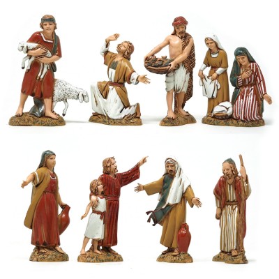 Pastori in Plastica 8 Pezzi Assortiti 10 cm SM1055