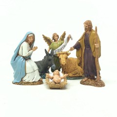 Natività in Plastica 10 cm Set 6 pezzi Presepe SM1091