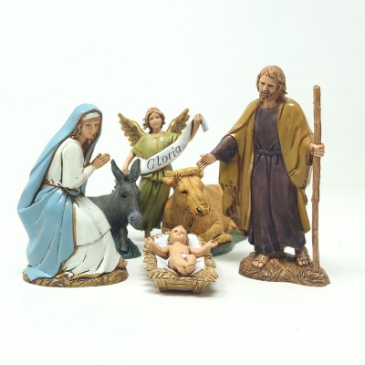 Natività in Plastica 10 cm Set 6 pezzi Presepe SM1091