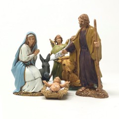 Natività in Plastica 10 cm Set 6 pezzi Presepe SM1091