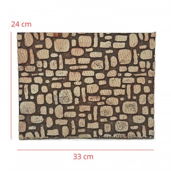 Pannello in Sughero per Presepe con pietre grandi  33x24 cm
