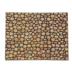 Pannello in Sughero per Presepe con Pietre Tonde 24x33 cm
