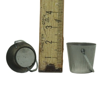 Secchio in Metallo Set 2 Miniature per Presepe 10108