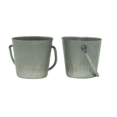 Secchio in Metallo Set 2 Miniature per Presepe 10108