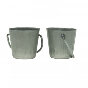Secchio in Metallo Set 2 Miniature per Presepe 10108