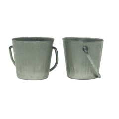 Secchio in Metallo Set 2 Miniature per Presepe 10108