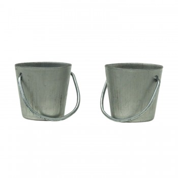 Secchio in Metallo Set 2 Miniature per Presepe 10108