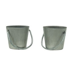 Secchio in Metallo Set 2 Miniature per Presepe 10108