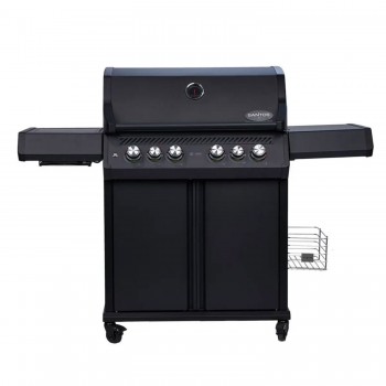 Barbecue a Gas S-418 Pro Nero Matte con Accessori Inclusi
