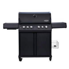 Barbecue a Gas S-418 Pro Nero Matte con Accessori Inclusi