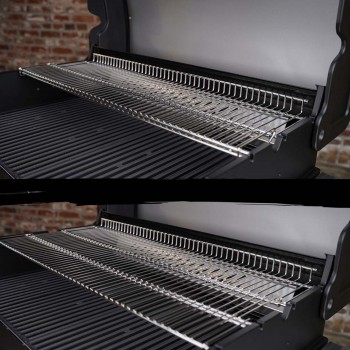 Barbecue a Gas S-418 Pro Nero Matte con Accessori Inclusi