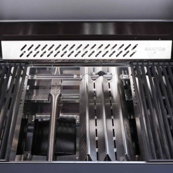 Barbecue a Gas S-418 Pro Nero Matte con Accessori Inclusi