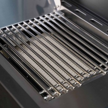 Barbecue a Gas S-418 Pro Nero Matte con Accessori Inclusi