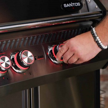 Barbecue a Gas S-418 Acciaio Inox con Girarrosto