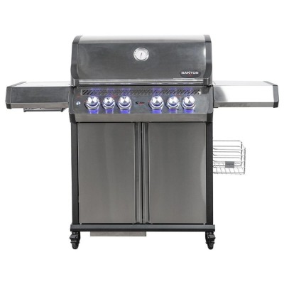 Barbecue a Gas S-418 Acciaio Inox con Girarrosto 2