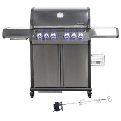 Barbecue a Gas S-418 Acciaio Inox con Girarrosto