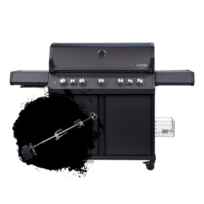 Barbecue a Gas S-518 Pro Nero Matte con Girarrosto