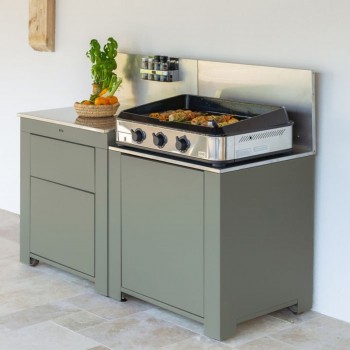 Modulo Cucina 80 Verde Salvia per Plancha da Appoggio