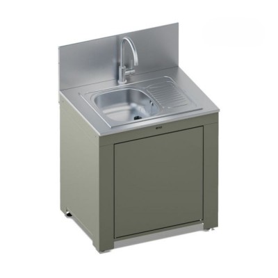 Modulo Cucina Lavello Rettangolare Verde Salvia 2