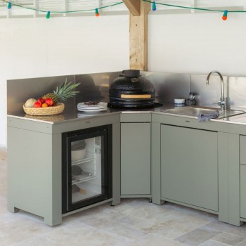 Modulo Angolare Cucina Verde Salvia