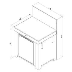 Modulo Cucina Frigorifero 75L Verde Salvia