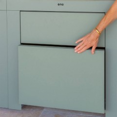 Modulo Cassettiera Piano da Lavoro 2 Cassetti Verde Salvia