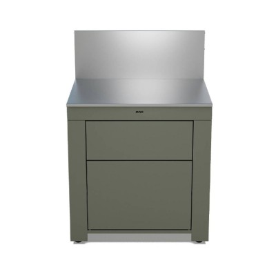 Modulo Cassettiera Piano da Lavoro 2 Cassetti Verde Salvia