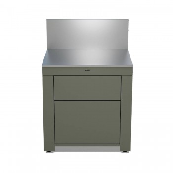 Modulo Cassettiera Piano da Lavoro 2 Cassetti Verde Salvia