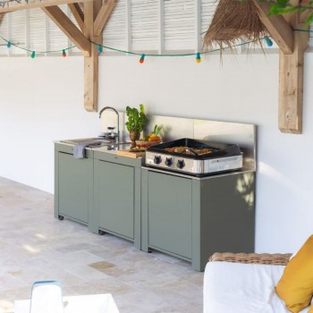 Cucina da Esterno Classic 240 cm Verde Salvia