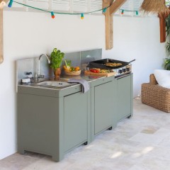 Cucina da Esterno Classic 240 cm Verde Salvia