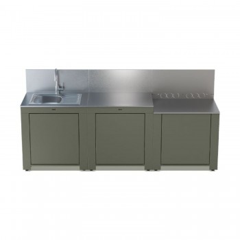 Cucina da Esterno Classic 240 cm Verde Salvia