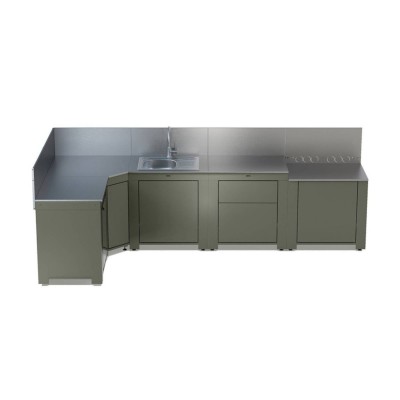 Cucina da Esterno Comfort 320 cm Verde Salvia