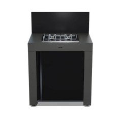 Modulo Cucina 80 Grigio Scuro con piano Cottura Master 2