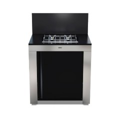 Modulo Cucina 80 Inox e Nero con Piano Cottura Master 2