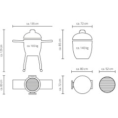 Kamado Barbecue a Carbone Two 66