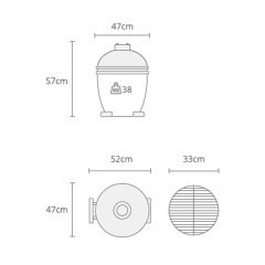 Kamado Barbecue a Carbone Junior