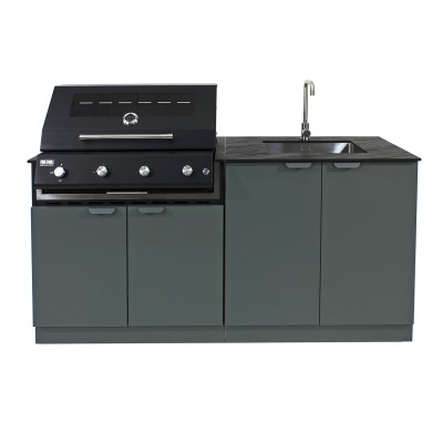 Cucina da Esterno Porta Maggiore Barbecue e Lavello Verde Officine