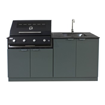 Cucina da Esterno Porta Maggiore Barbecue e Lavello Verde Officine