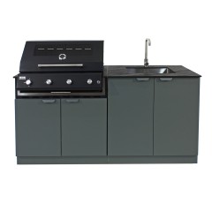 Cucina da Esterno Porta Maggiore Barbecue e Lavello Verde Officine