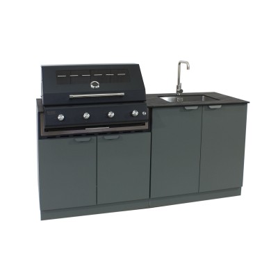Cucina da Esterno Porta Maggiore Barbecue e Lavello Verde Officine 2