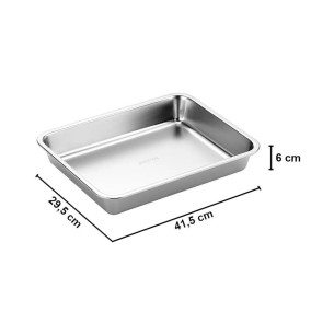 Teglia Grande in Acciaio Inox Santos 2