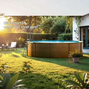 Piscina Fuori Terra Effetto Legno Aqualoon 300x120 cm 2