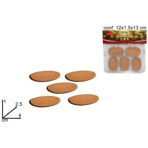 Set 5 Piattini in Terracotta per Presepe