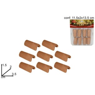 Tegole in Terracotta per Presepe 8 Pezzi 3,5 cm