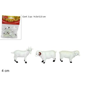 Gruppo 3 Pecore 4 cm Animali per Presepe