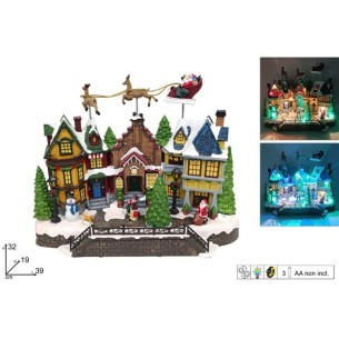 Giostrina Villaggio di Babbo Natale con Renne Luce e Musica 391809