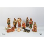 Natività in Resina Completa 40 cm Set 9 pezzi per Presepe 390647