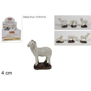 Gruppo 6 Pecorelle per Presepe in Resina 4 cm 302121